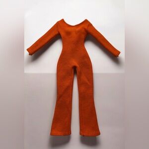 Vintage Barbie Orange Jumpsuit 1970s Superstar Style Doll Outfit